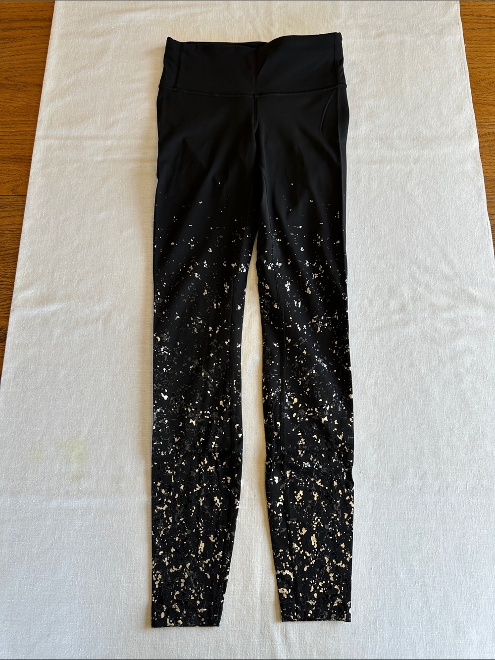 Lululemon Speed Wunder Tight 4 Speckle Shine Black / Deep Coal / Silver